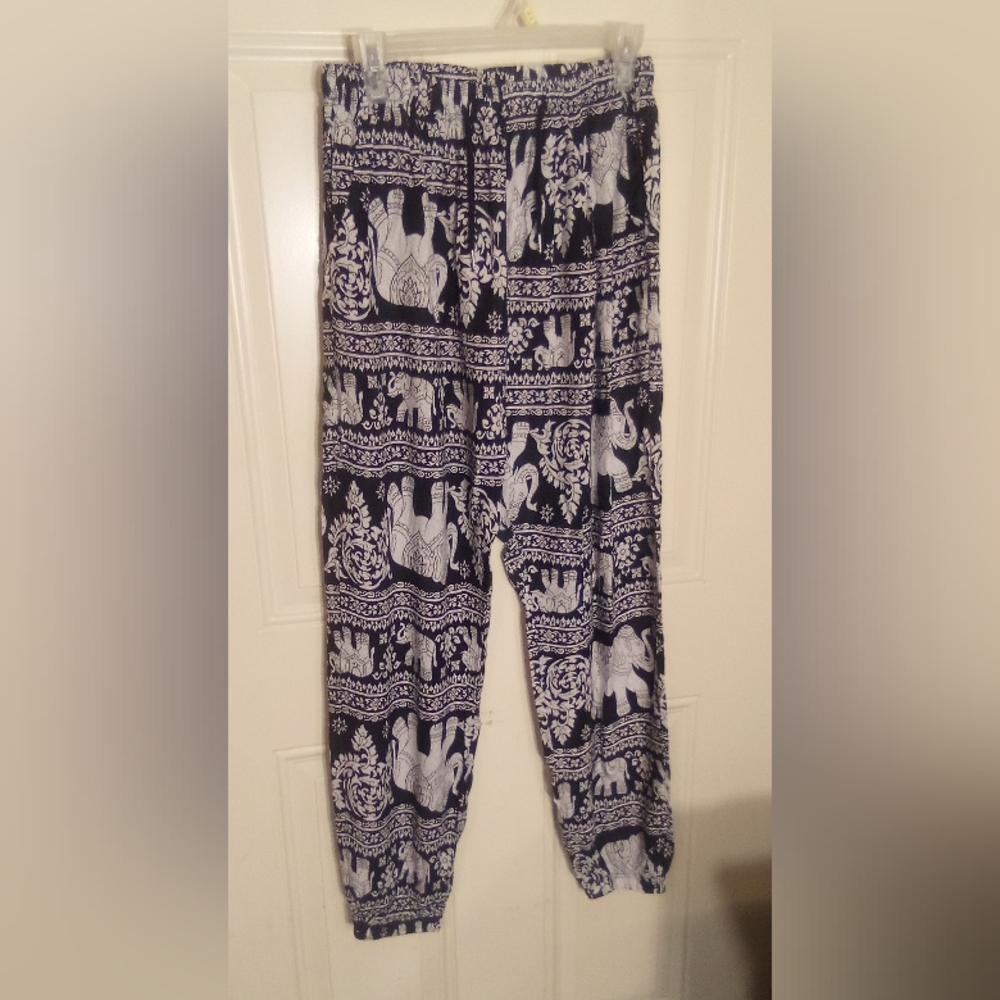 Pants For Women Comfortable Size Elephant Print One Size